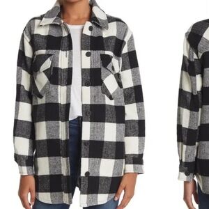 162. RDI Buffalo Plaid Shirt Jacket from Nordstrom Women’s 3X in Cream Plaid